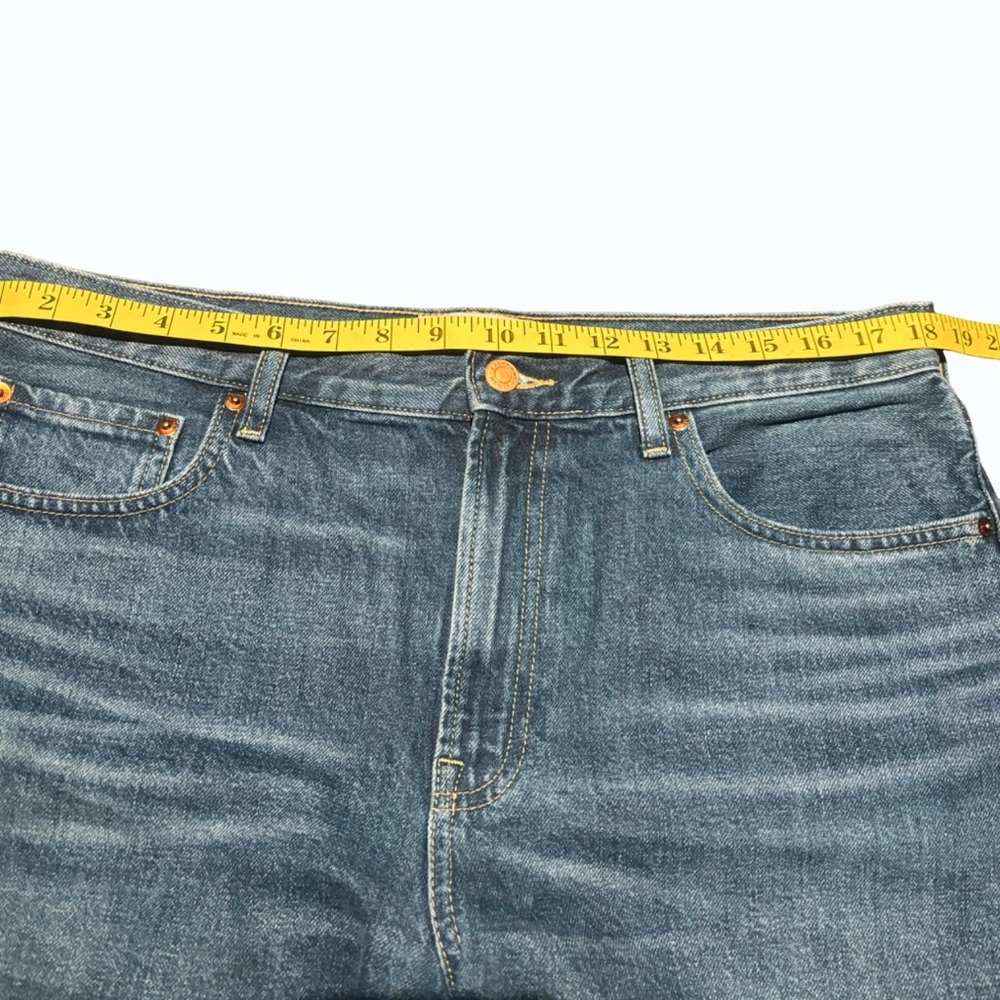Everlane Denim Short Size 31 Organic Cotton Cut Off Rolled Hem Mid Rise Blue - Picture 3 of 9